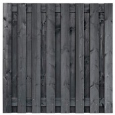 Tuinscherm Dalen zwart gedompeld grenen 180x180 cm